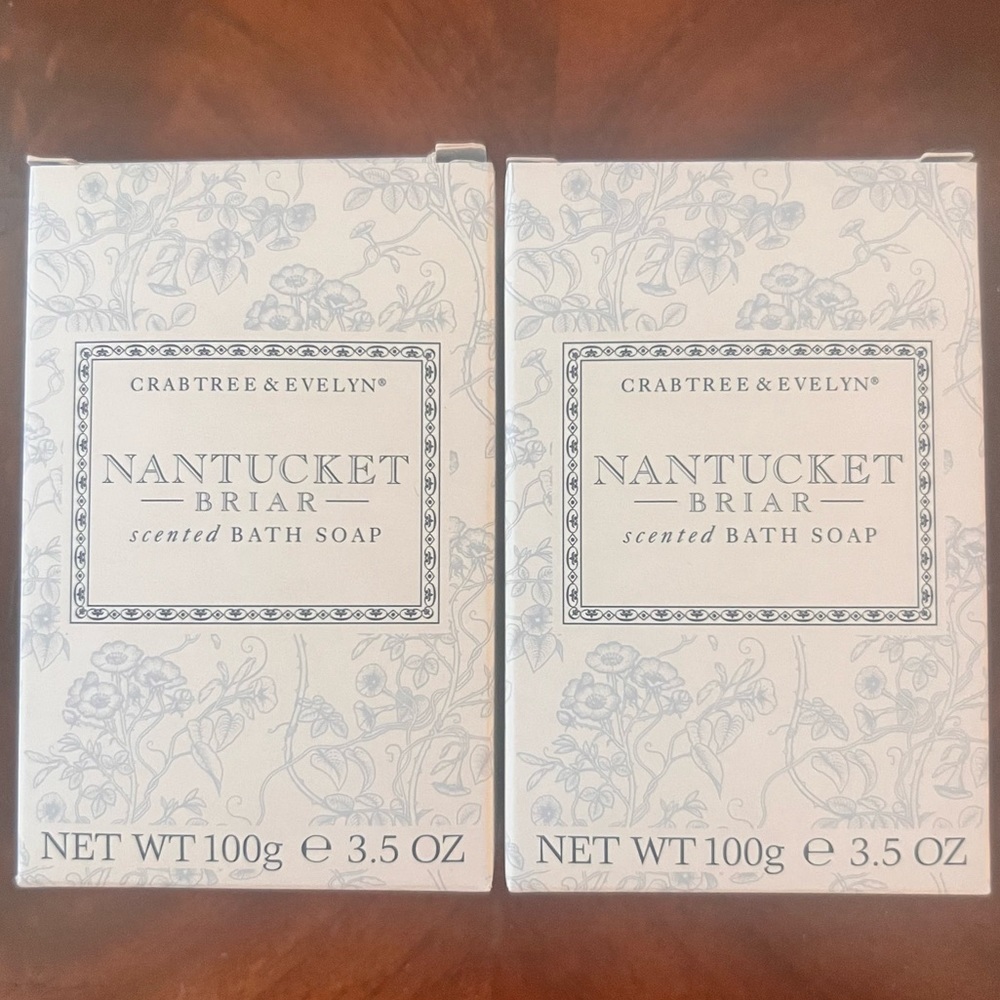 RARE- Crabtree & Evelyn Nantucket Briar Scented Bath Soap 3.5 oz- Two Bars
